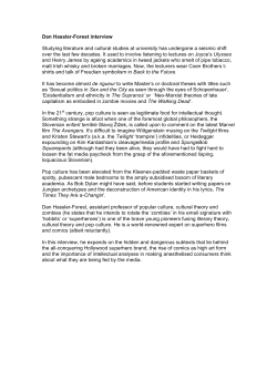 Dan Hassler-Forest interview Studying literature and cultural studies