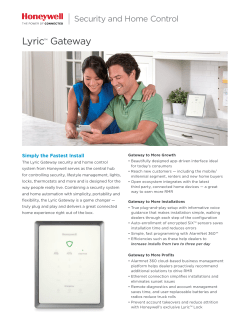 Lyric Gateway Data Sheet