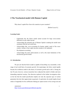 4 The Neoclassical model with Human Capital