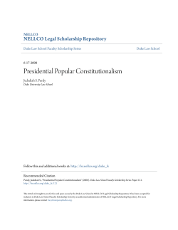 Presidential Popular Constitutionalism