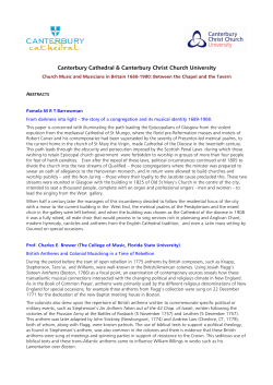 CMMC Abstracts 255kb - Canterbury Christ Church University