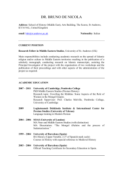bruno de nicola - Swiss Network for International Studies