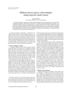 Millisecond accuracy video display using OpenGL - Subdude-site
