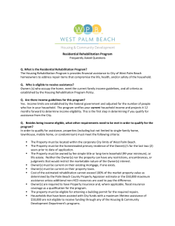 Residential Rehabilitation Program