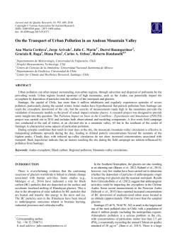 On the Transport of Urban Pollution in an Andean Mountain