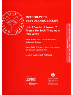 Lesson 2: There`s No Such Thing as a Free Lunch