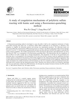 A study of coagulation mechanisms of polyferric sulfate reacting with