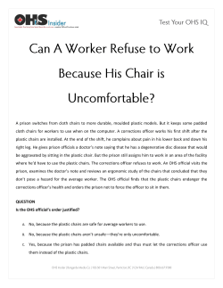 A prison switches from cloth chairs to more durable