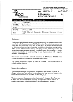 Inspector`s Report - Technical Amendment A