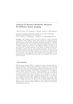 Analysis of Distance/Similarity Measures for Diffusion Tensor Imaging