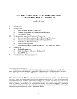 FRACKING FOLLY - Willamette University