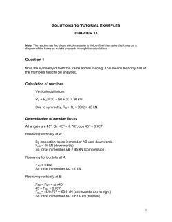 SOLUTIONS TO TUTORIAL EXAMPLES AT END OF CHAPTER xx