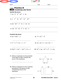 Combining Like Terms
