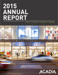 2015 annual report - Acadia Realty Trust