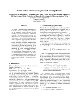 Robust Textual Inference using Diverse Knowledge Sources