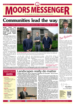 Communities lead the way - North York Moors National Park