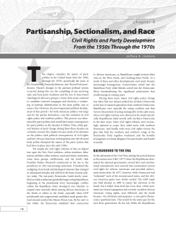 Partisanship, Sectionalism, and Race: Civil Rights and Party