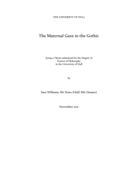 The Maternal Gaze in the Gothic - Hull Hydra