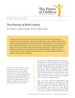 The Promise of Birth Control