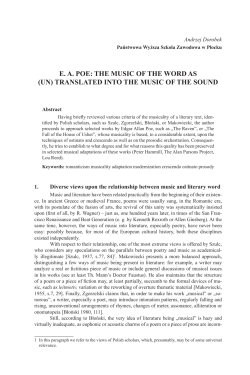 ea poe: the music of the word as (un) translated into the