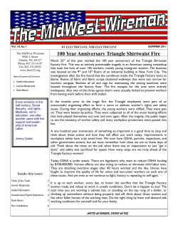 100 Year Anniversary Triangle Shirtwaist Fire