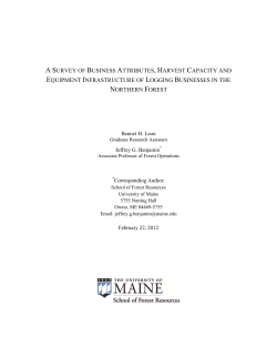 Northern Forest Logging Industry Assessment