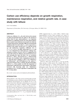 Carbon use efficiency depends on growth respiration, maintenance