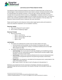 Land Survey (Land of Plenty) Classroom Activity The Classroom