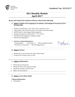KG1 Monthly Module April 2017