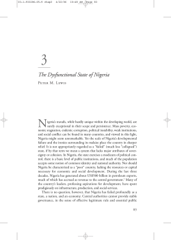 The Dysfunctional State of Nigeria