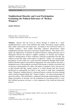 Examining the Political Relevance of ``Broken