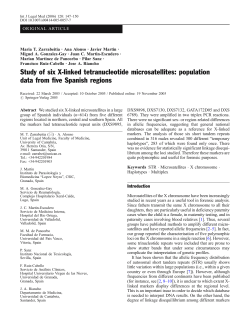 Study of six X-linked tetranucleotide microsatellites