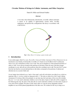 Circular Motion of Strings in Cellular Automata