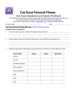 Cub Scout Physical Fitness