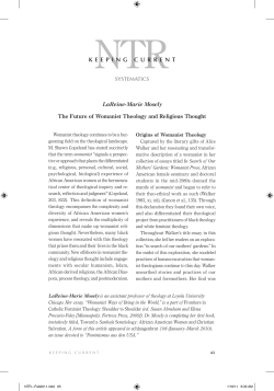 keepingcurrent - New Theology Review