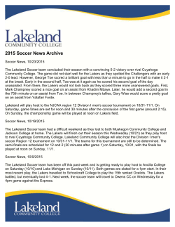 2015 Soccer News Archive - Lakeland Community College