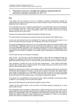 1. Proposal to move to a straight line distance measurement for
