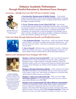 Concentration/attention control