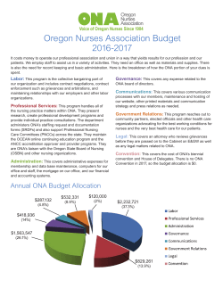 Dues Distribution Chart - Oregon Nurses Association