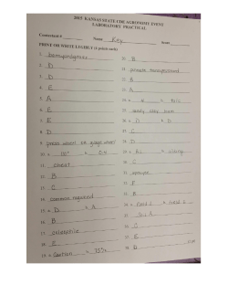 2015 Lab Practical Questions with Photos - K