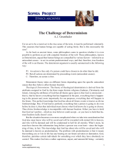 The Challenge of Determinism