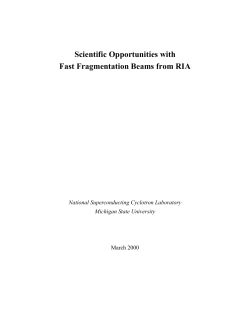 The opportunities with fast rare isotope beams from RIA