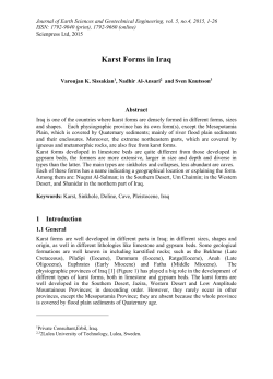 Karst Forms in Iraq