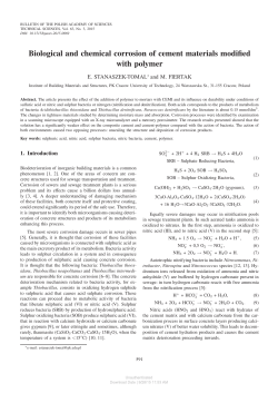 Biological and chemical corrosion of cement materials modified with