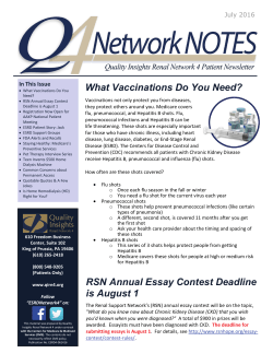 July 2016 - Quality Insights Renal Network 4