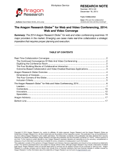 Aragon Research: Globe for Web and Video Conferencing