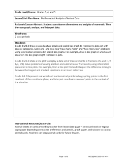 Mathematical Analysis of Animal Data