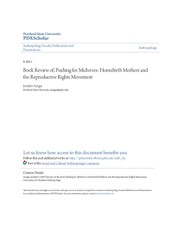 Book Review of, Pushing for Midwives: Homebirth