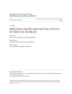 Download: Prestige Goods and Social Status in Virtual Worlds