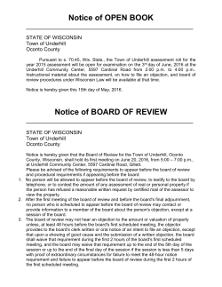 NOTICE &ndash; Open Book-BOR